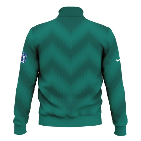 Golf Sport Green Gradient Stripes Pattern Nike Masters Tournament Style Classic Quarter Zipped Sweatshirt