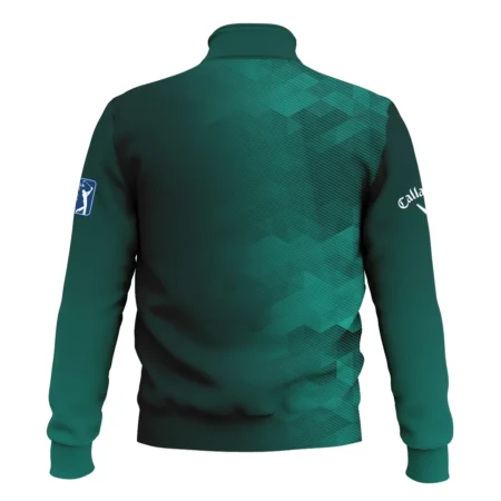 Callaway Golf Sport Dark Green Gradient Abstract Background Masters Tournament Style Classic Quarter Zipped Sweatshirt