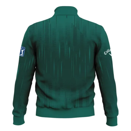 Masters Tournament Callaway Dark Green Gradient Stripes Pattern Style Classic Quarter Zipped Sweatshirt