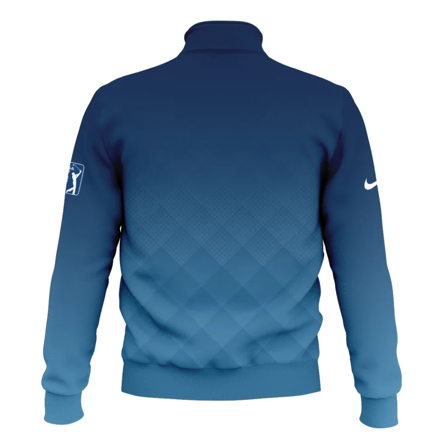 2024 PGA Championship Valhalla Nike Blue Gradient Abstract Stripes  Style Classic Quarter Zipped Sweatshirt