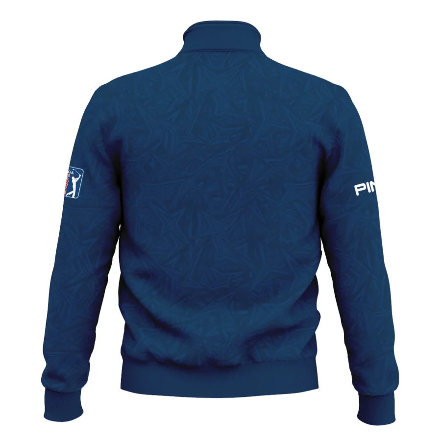 Ping 124th U.S. Open Pinehurst Stars Gradient Pattern Dark Blue Style Classic Quarter Zipped Sweatshirt