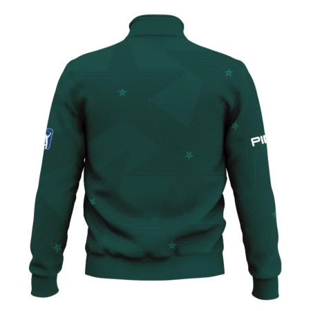 Dark Green Background Masters Tournament Ping Style Classic Quarter Zipped Sweatshirt