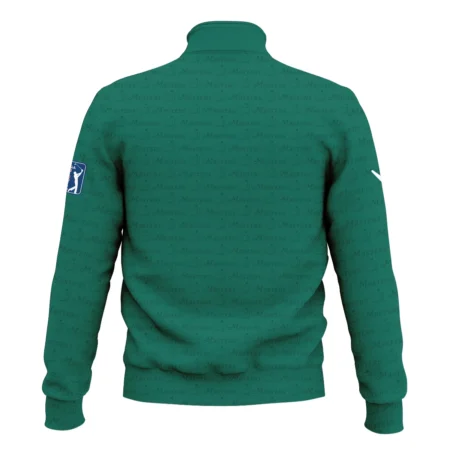 Golf Pattern Cup White Mix Green Masters Tournament Callaway Style Classic Quarter Zipped Sweatshirt