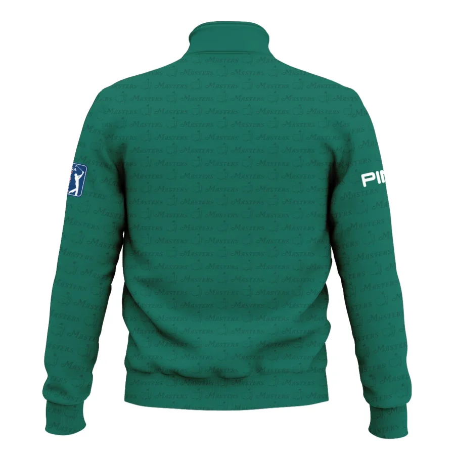 Golf Pattern Cup White Mix Green Masters Tournament Ping Style Classic Quarter Zipped Sweatshirt