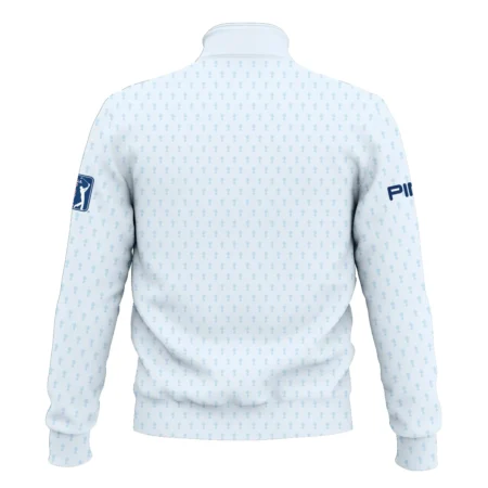 Golf Pattern Cup White Mix Light Blue 2024 PGA Championship Valhalla Ping Style Classic Quarter Zipped Sweatshirt