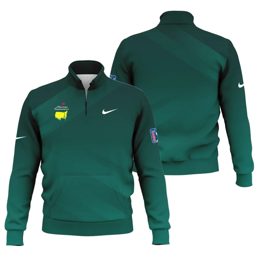 Masters Tournament Dark Green Gradient Golf Sport Nike Style Classic Quarter Zipped Sweatshirt