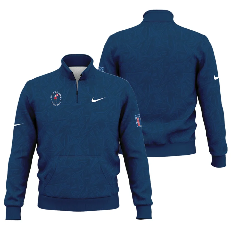 Nike 124th U.S. Open Pinehurst Stars Gradient Pattern Dark Blue Style Classic Quarter Zipped Sweatshirt