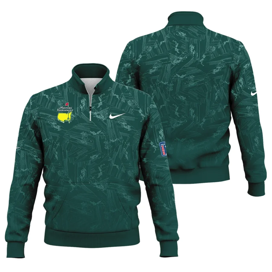 Dark Green Background Masters Tournament Nike Style Classic Quarter Zipped Sweatshirt