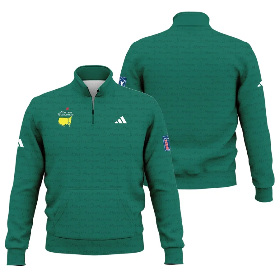 Golf Pattern Cup White Mix Green Masters Tournament Adidas Style Classic Quarter Zipped Sweatshirt