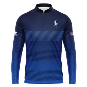 Straight Line Dark Blue Background US Open Tennis Champions Ralph Lauren Vneck Polo Shirt Style Classic Polo Shirt For Men