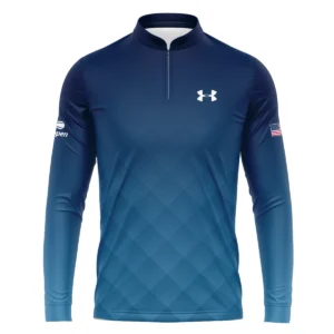 Under Armour Blue Abstract Background US Open Tennis Champions Polo Shirt Mandarin Collar Polo Shirt