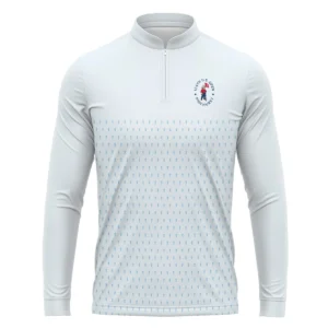 U.S Open Trophy Pattern Light Blue 124th U.S. Open Pinehurst Callaway Style Classic, Short Sleeve Polo Shirts Quarter-Zip