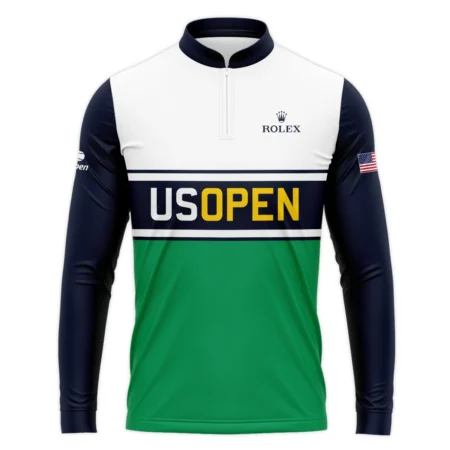 Tennis Love Sport Mix Color US Open Tennis Champions Rolex Mandarin collar Quater-Zip Long Sleeve