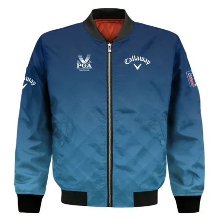 2024 PGA Championship Valhalla Callaway Blue Gradient Abstract Stripes  Bomber Jacket Style Classic Bomber Jacket