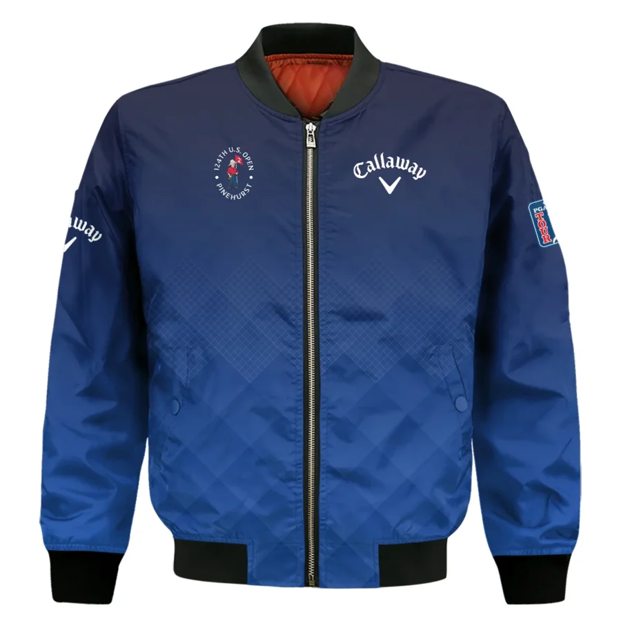 124th U.S. Open Pinehurst Callaway Dark Blue Gradient Stripes Pattern Bomber Jacket Style Classic Bomber Jacket