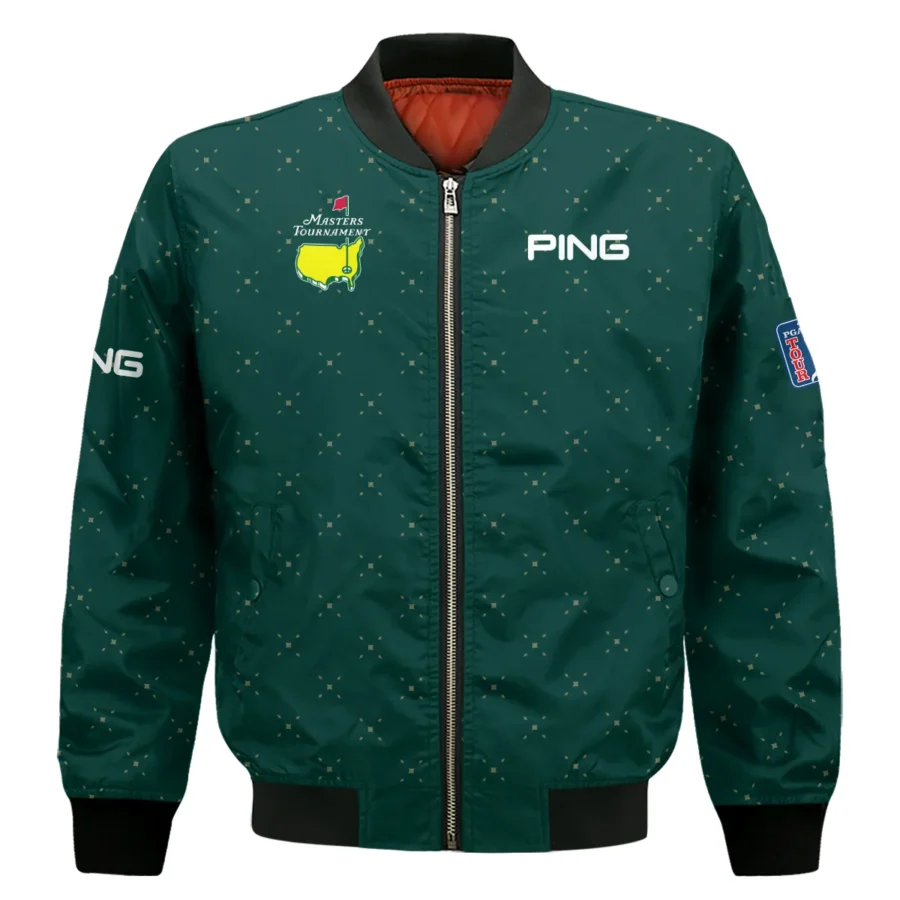 Diamond Shapes With Geometric Pattern Masters Tournament Ping Bomber Jacket Style Classic Bomber Jacket