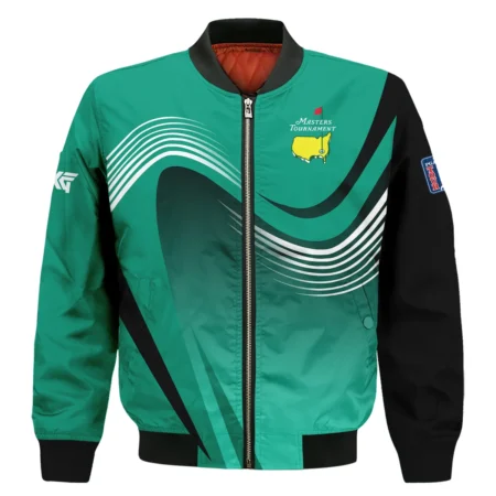 Golf Pattern Cup White Mix Green Masters Tournament Parsons Xtreme Golf Bomber Jacket Style Classic Bomber Jacket