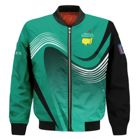 Golf Pattern Cup White Mix Green Masters Tournament Rolex Bomber Jacket Style Classic Bomber Jacket