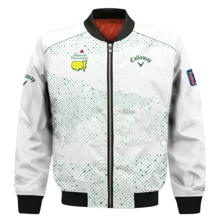 Golf Stye Classic White Mix Green Masters Tournament Callaway Bomber Jacket Style Classic Bomber Jacket