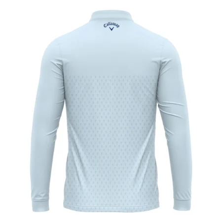 PGA Trophy Pattern Light Blue 2024 PGA Championship Valhalla Callaway Mandarin collar Quater-Zip Long Sleeve