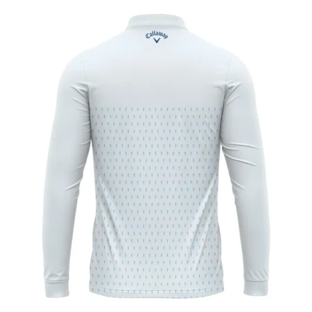 U.S Open Trophy Pattern Light Blue 124th U.S. Open Pinehurst Callaway Mandarin collar Quater-Zip Long Sleeve