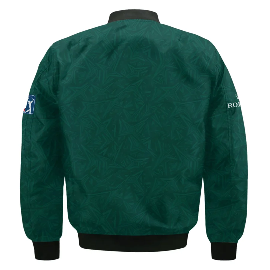 Stars Dark Green Abstract Sport Masters Tournament Rolex Bomber Jacket Style Classic Bomber Jacket