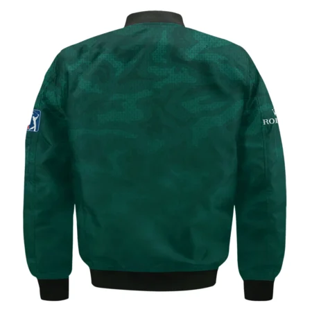 Masters Tournament Rolex Camo Sport Green Abstract Bomber Jacket Style Classic Bomber Jacket