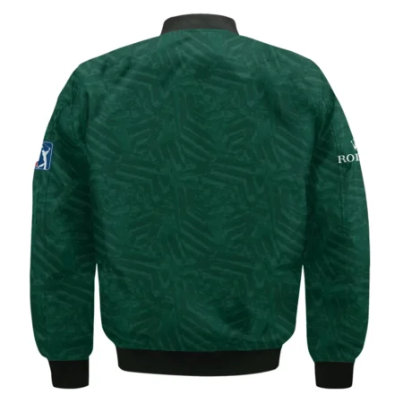 Rolex Masters Tournament Green Stratches Seamless Pattern Bomber Jacket Style Classic Bomber Jacket