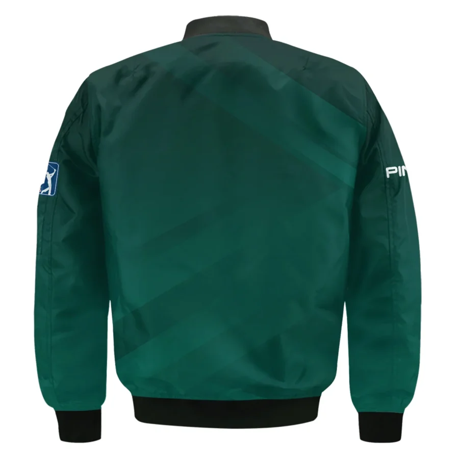 Masters Tournament Dark Green Gradient Golf Sport Ping Bomber Jacket Style Classic Bomber Jacket