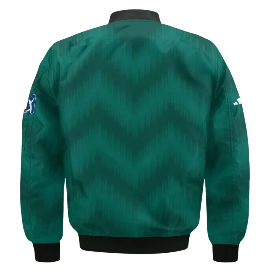 Golf Sport Green Gradient Stripes Pattern Adidas Masters Tournament Bomber Jacket Style Classic Bomber Jacket