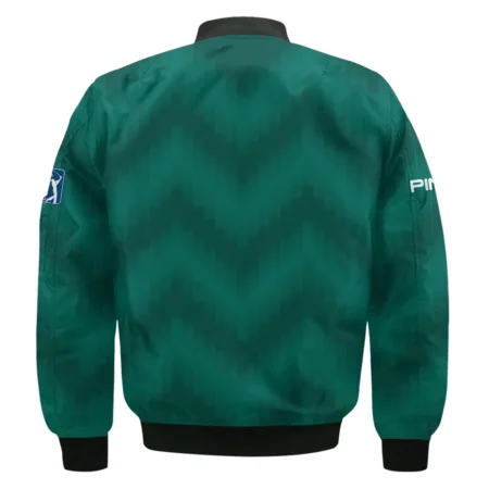 Golf Sport Green Gradient Stripes Pattern Ping Masters Tournament Bomber Jacket Style Classic Bomber Jacket