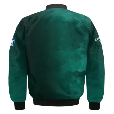 Callaway Golf Sport Dark Green Gradient Abstract Background Masters Tournament Bomber Jacket Style Classic Bomber Jacket