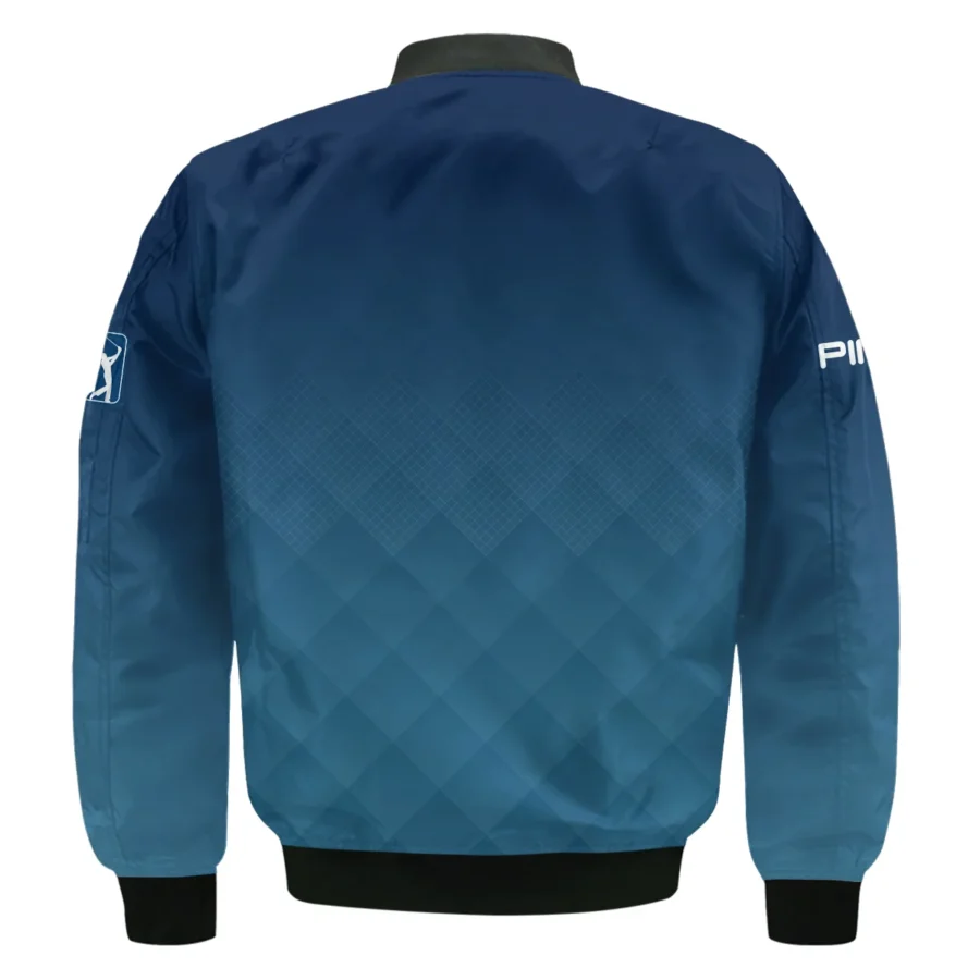 2024 PGA Championship Valhalla Ping Blue Gradient Abstract Stripes  Bomber Jacket Style Classic Bomber Jacket