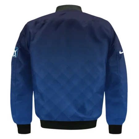 124th U.S. Open Pinehurst Nike Dark Blue Gradient Stripes Pattern Bomber Jacket Style Classic Bomber Jacket