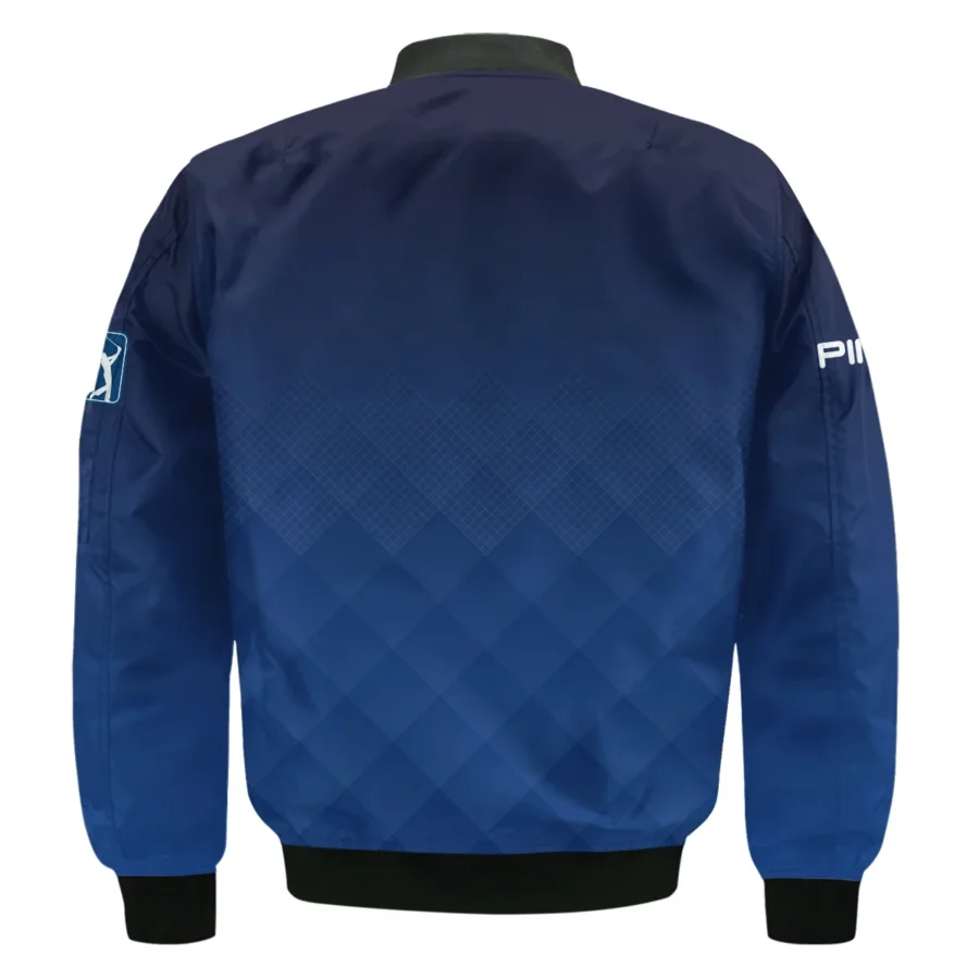 124th U.S. Open Pinehurst Ping Dark Blue Gradient Stripes Pattern Bomber Jacket Style Classic Bomber Jacket