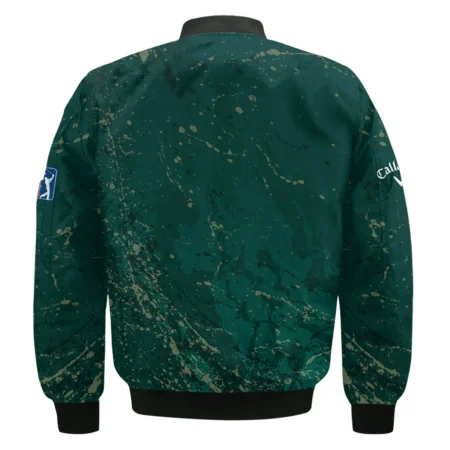 Old Cracked Texture With Gold Splash Paint Masters Tournament Callaway Bomber Jacket Style Classic Bomber Jacket