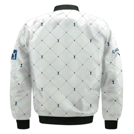 Argyle Pattern With Cup 124th U.S. Open Pinehurst Callaway Bomber Jacket Style Classic Bomber Jacket