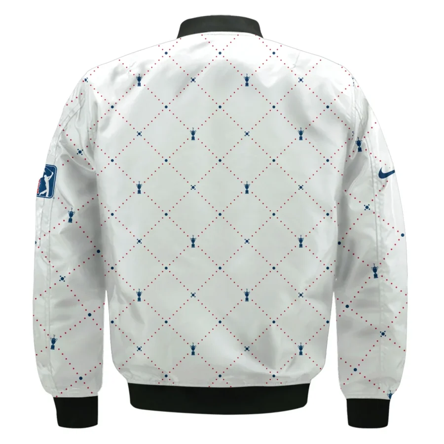 Argyle Pattern With Cup 124th U.S. Open Pinehurst Nike Bomber Jacket Style Classic Bomber Jacket