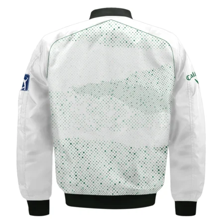 Golf Stye Classic White Mix Green Masters Tournament Callaway Bomber Jacket Style Classic Bomber Jacket