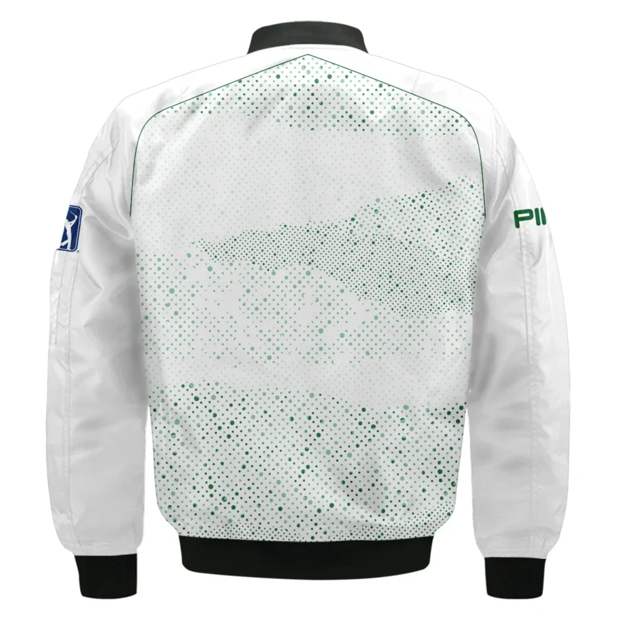 Golf Stye Classic White Mix Green Masters Tournament Ping Bomber Jacket Style Classic Bomber Jacket