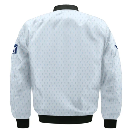 Golf Pattern Cup White Mix Light Blue 2024 PGA Championship Valhalla Callaway Bomber Jacket Style Classic Bomber Jacket