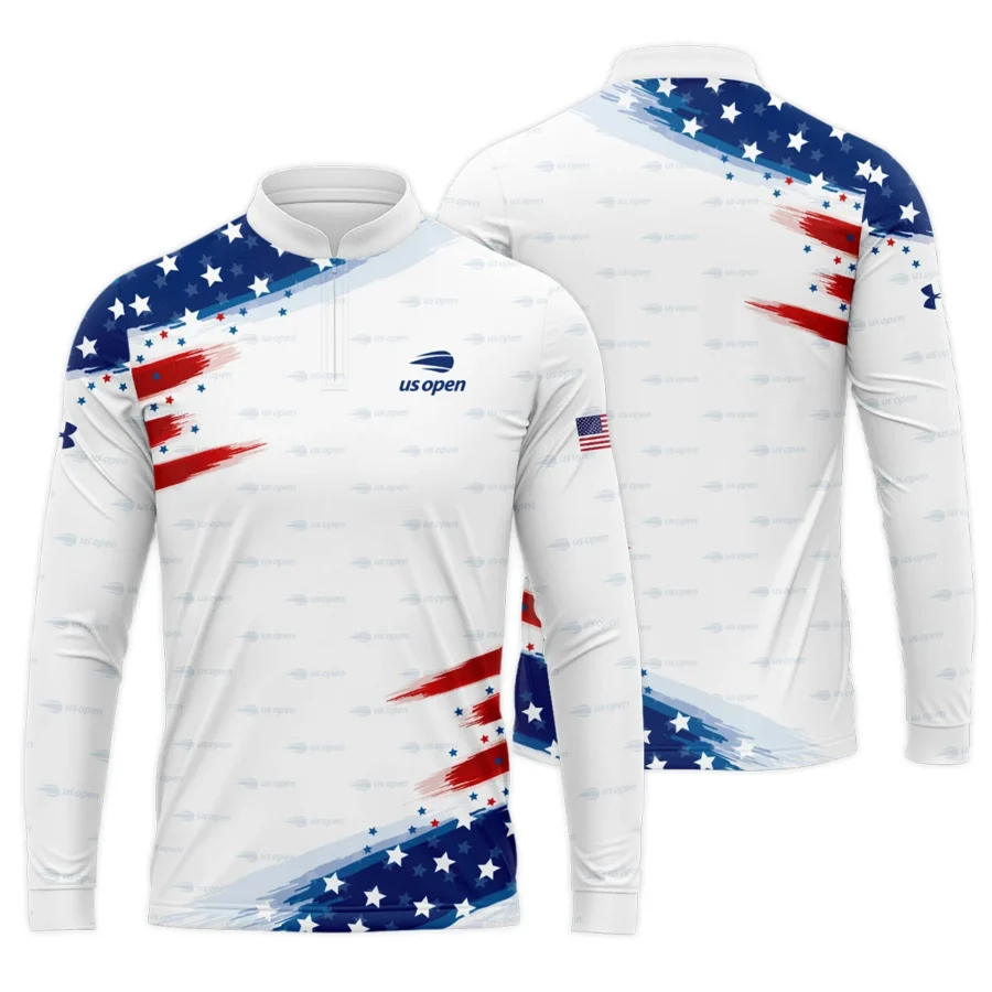 Tennis Love Sport Mix Color US Open Tennis Champions Under Armour Mandarin collar Quater-Zip Long Sleeve