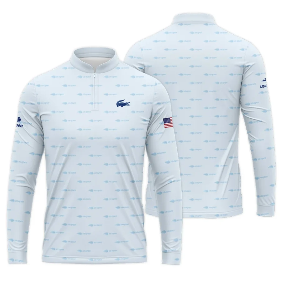 Tennis Love Sport Mix Color US Open Tennis Champions Lacoste Mandarin collar Quater-Zip Long Sleeve