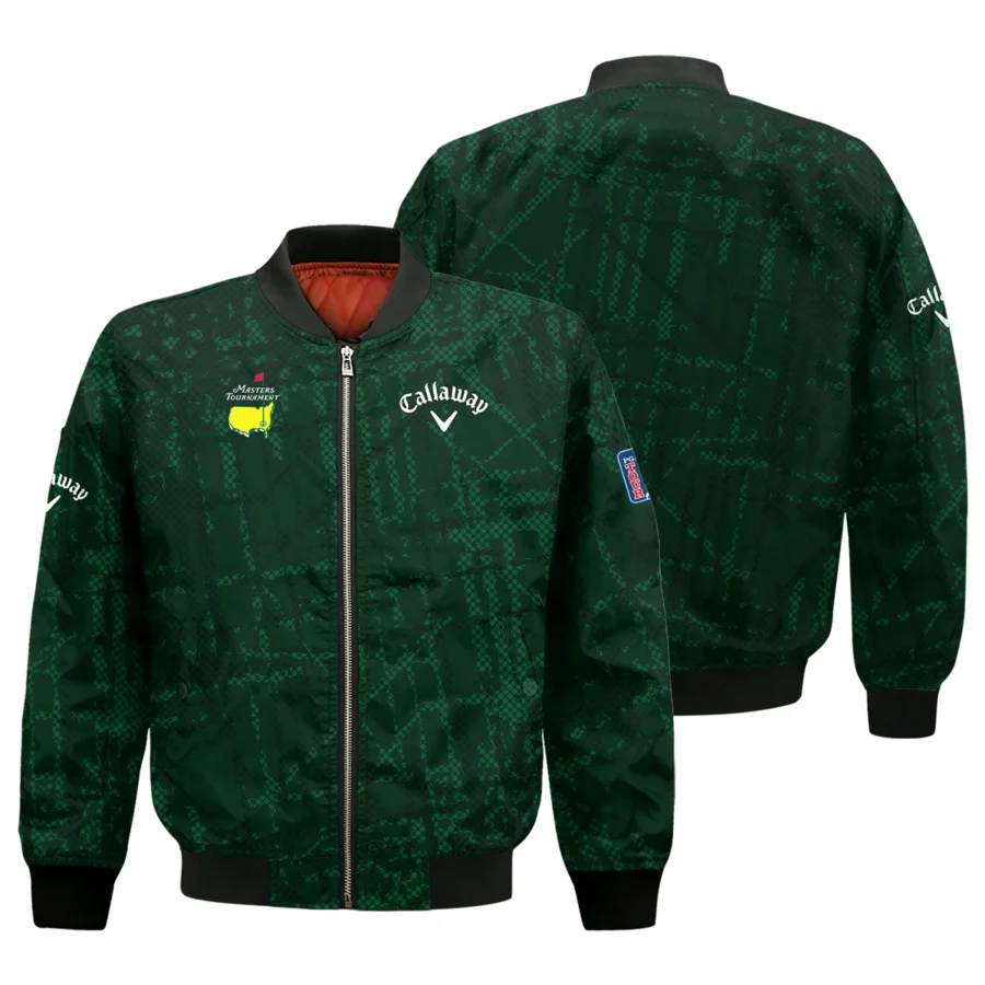 Masters Tournament Callaway Golf Pattern Halftone Green Bomber Jacket Style Classic Bomber Jacket