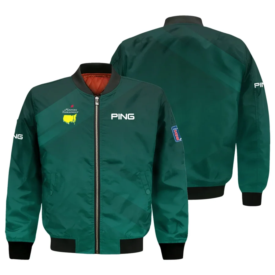 Masters Tournament Dark Green Gradient Golf Sport Ping Bomber Jacket Style Classic Bomber Jacket