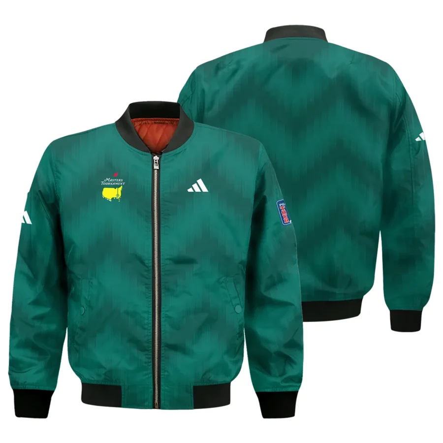 Golf Sport Green Gradient Stripes Pattern Adidas Masters Tournament Bomber Jacket Style Classic Bomber Jacket