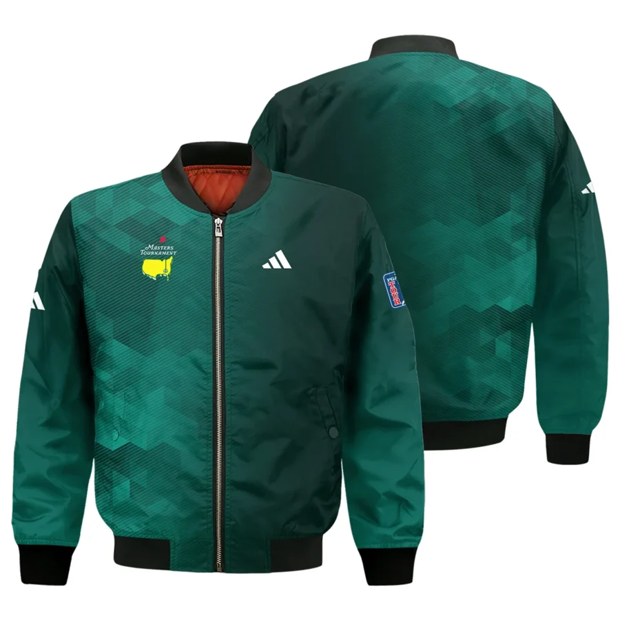 Adidas Golf Sport Dark Green Gradient Abstract Background Masters Tournament Bomber Jacket Style Classic Bomber Jacket