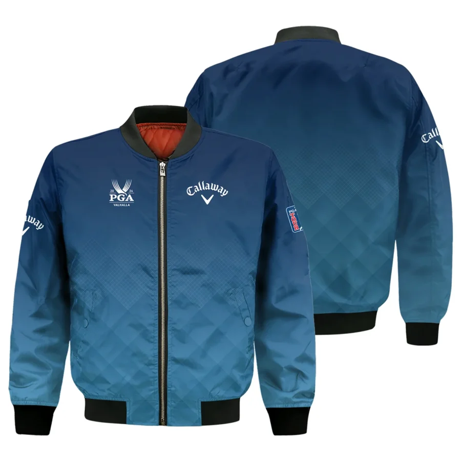 2024 PGA Championship Valhalla Callaway Blue Gradient Abstract Stripes  Bomber Jacket Style Classic Bomber Jacket