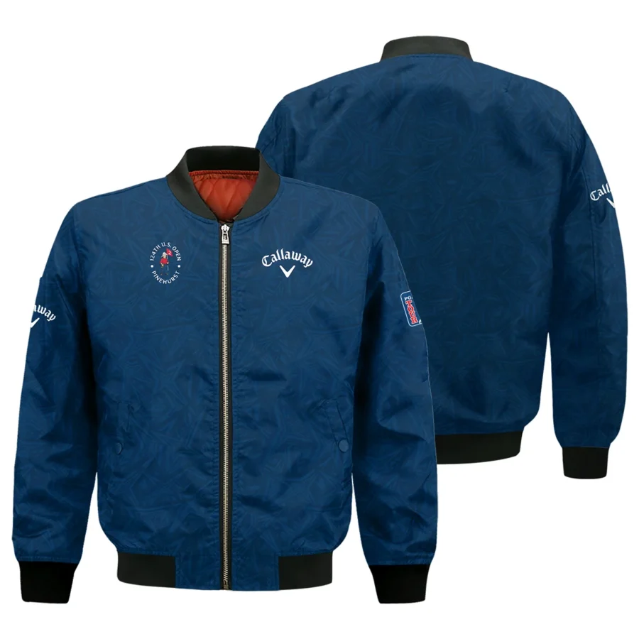 Callaway 124th U.S. Open Pinehurst Stars Gradient Pattern Dark Blue Bomber Jacket Style Classic Bomber Jacket