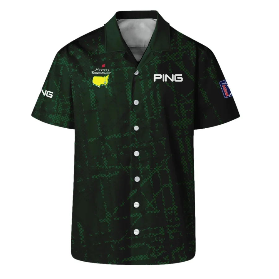 Masters Tournament Ping Golf Pattern Halftone Green Hawaiian Shirt Style Classic Oversized Hawaiian Shirt